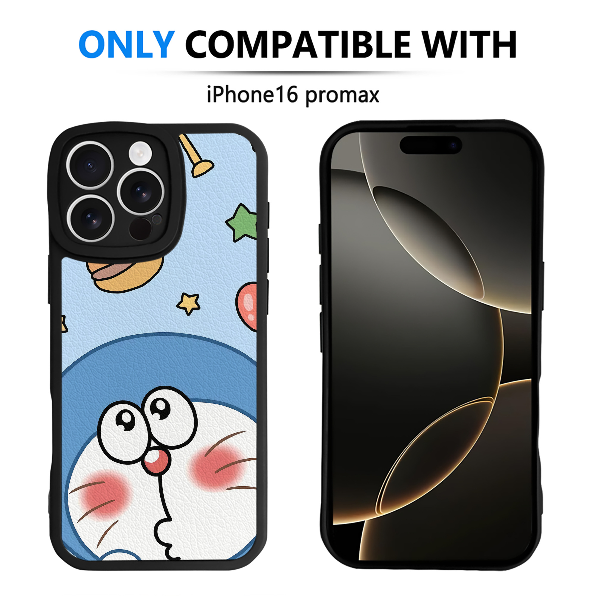 （画像用） ドラえもん Doraemon 【iPhone 16シリーズ対応】シリコンスマホケース（レザー調） 材質：シリコン